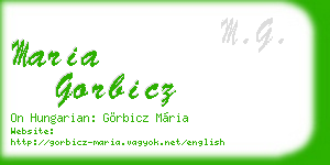 maria gorbicz business card